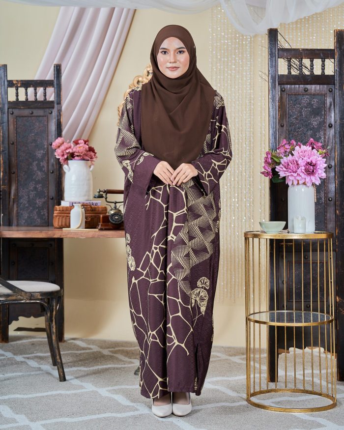 Kaftan Batik Sultanah - Mulya Burgundy