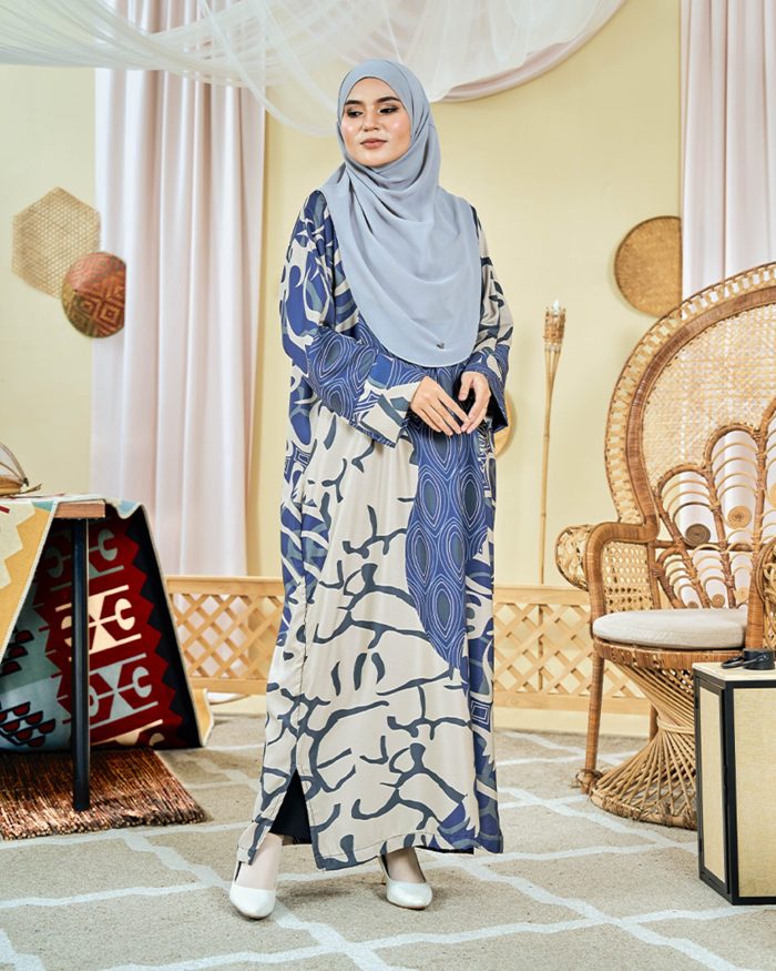 Kaftan Batik Sultanah - Pawana Denim Blue