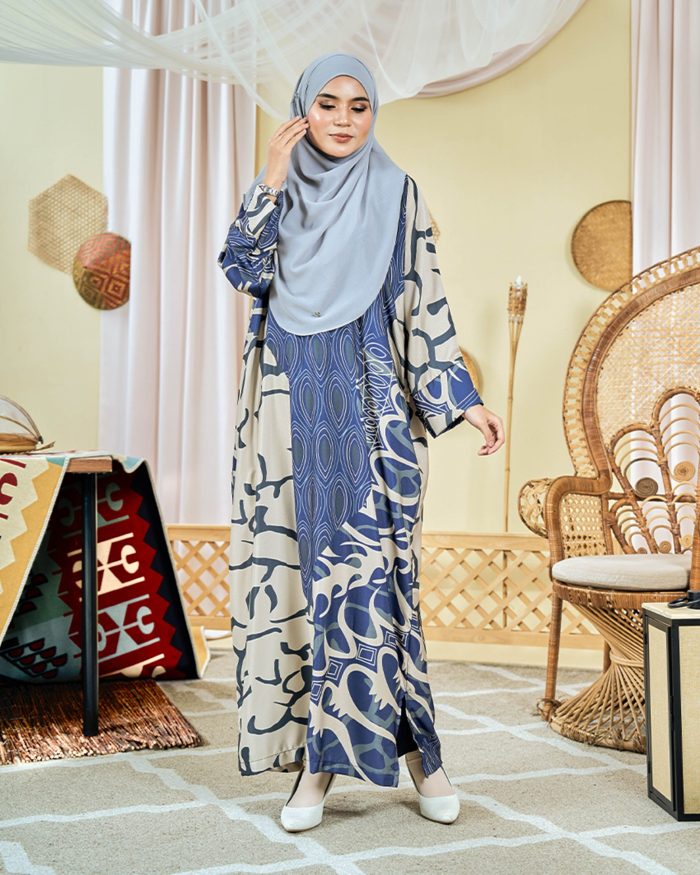 Kaftan Batik Sultanah - Pawana Denim Blue - Image 2