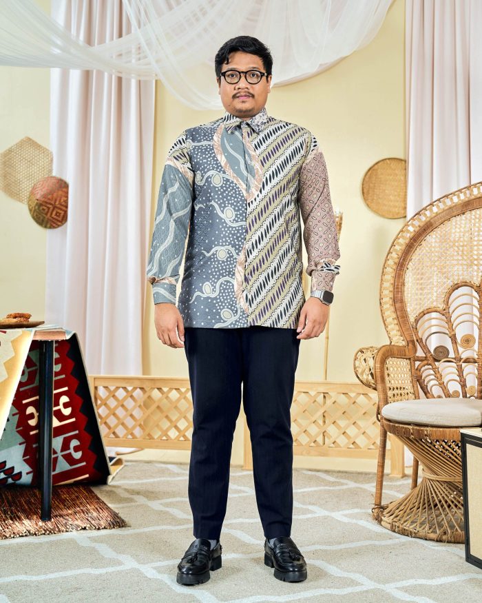 Baju Kemeja Batik Sultan 9.0 - Armani Sage Brown