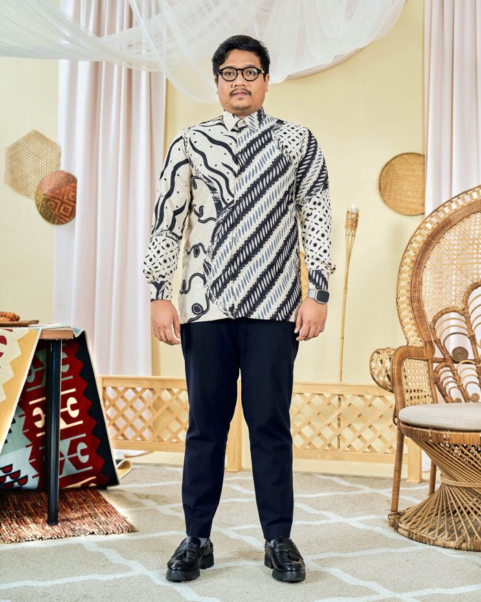 Baju Kemeja Batik Sultan 9.0 - Armani Creamy Latte