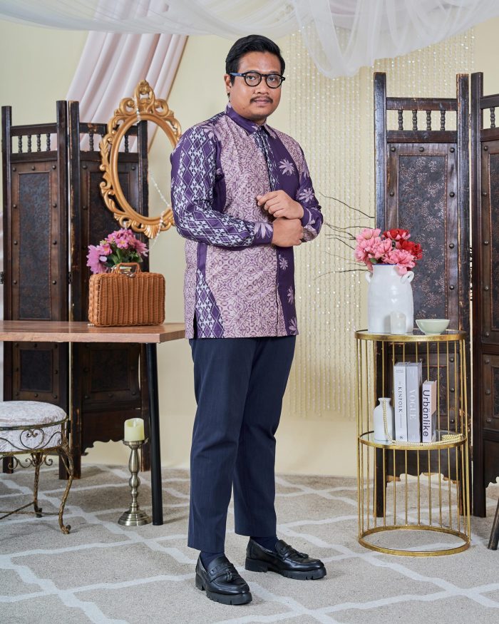 Kemeja Batik Sultan 9.0 - Arena Deep Purple - Image 3
