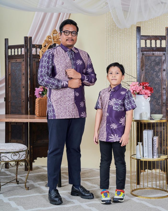 Kemeja Batik Sultan Kids 9.0 - Arena Deep Purple - Image 4