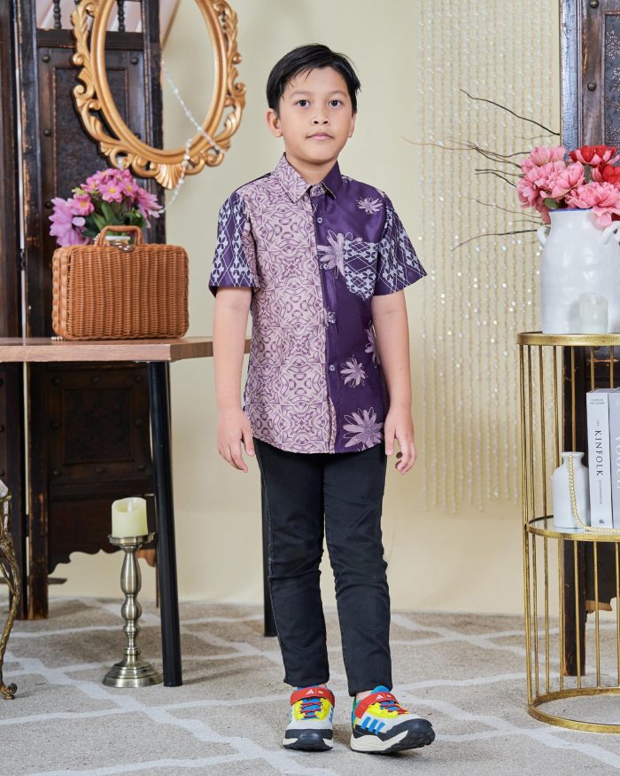 Kemeja Batik Sultan Kids 9.0 - Arena Deep Purple