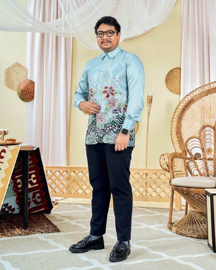 Baju Kemeja Batik Sultan 3.0 - Bayu Icy Mint - Image 4