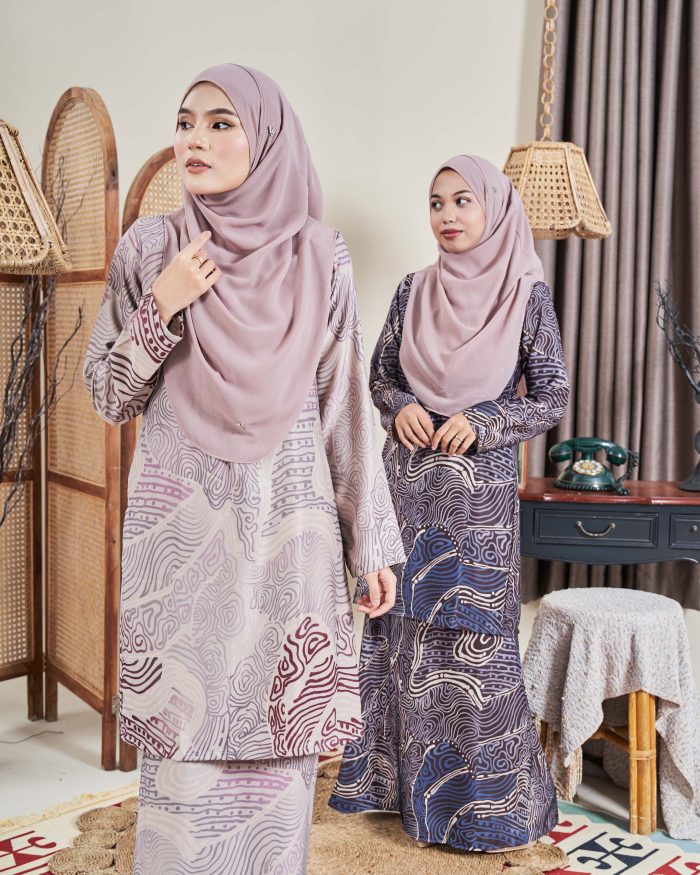 Baju Kurung Moden Batik Sultanah 9.0 - Makmur Dark Brown - Image 4