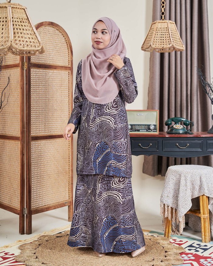 Baju Kurung Moden Batik Sultanah 9.0 - Makmur Dark Brown