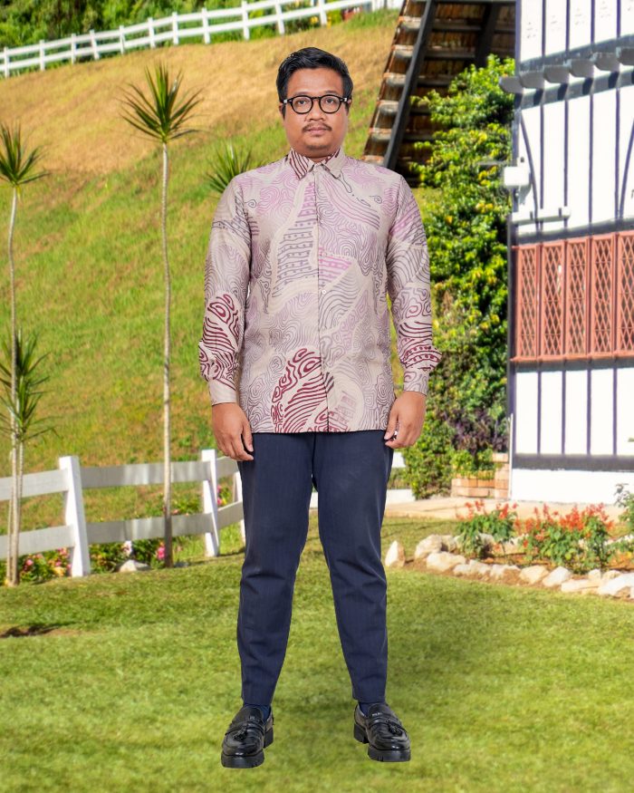 Baju Kemeja Batik Sultan 9.0 - Makmur Khaki Rose