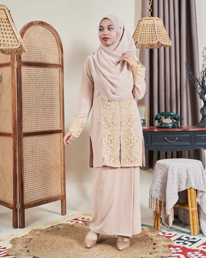 Baju Kebarung Sultanah - Nilamsari Champagne - Image 2