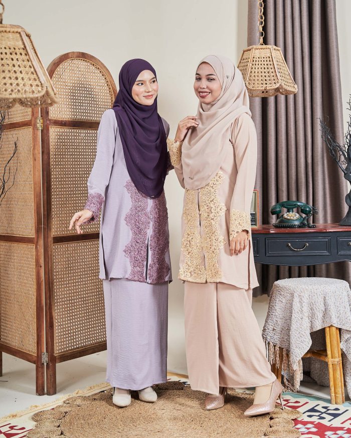 Baju Kebarung Sultanah - Nilamsari Champagne - Image 5