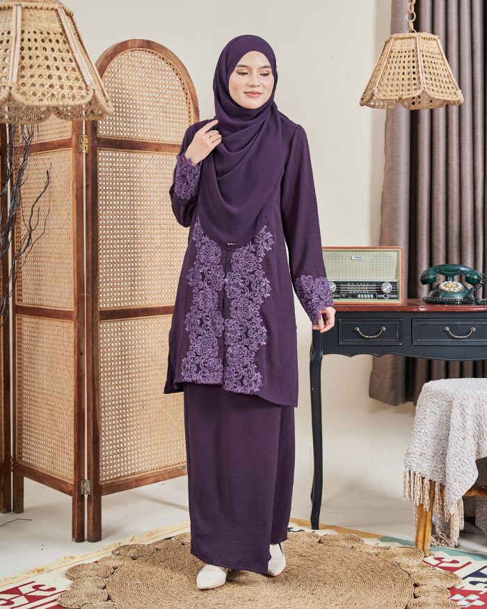 Baju Kebarung Sultanah - Nilamsari Purple Grape