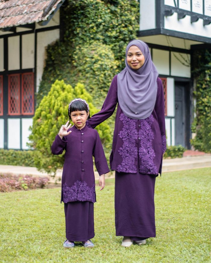 Baju Kebarung Sultanah - Nilamsari Purple Grape - Image 6