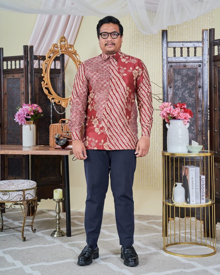 Kemeja Batik Sultan 9.0 - Setiawan Brick Red