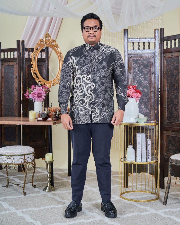 Baju Kemeja Batik Sultan 9.0 - Takzim Ash Grey