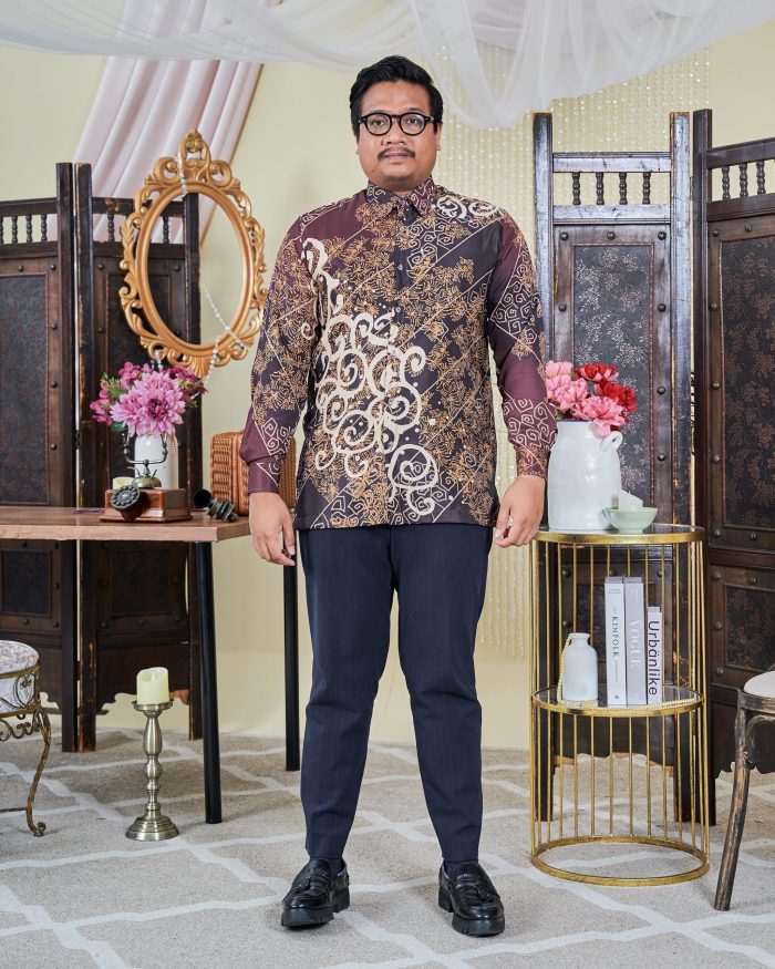 Baju Kemeja Batik Sultan 9.0 - Takzim Coffee Brown