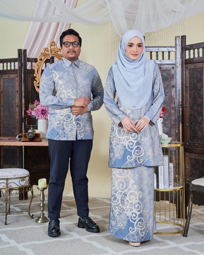 Baju Kemeja Batik Sultan 9.0 - Takzim Sky Blue - Image 3