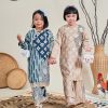Baju Kurung Moden Batik Sulam Sultanah Kids 10.0 – Anggun Plum Purple - Image 5