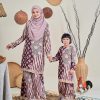 Baju Kurung Moden Batik Sulam Sultanah Kids 10.0 – Anggun Plum Purple - Image 4