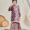 Baju Kurung Moden Batik Sulam Sultanah Kids 10.0 – Anggun Plum Purple