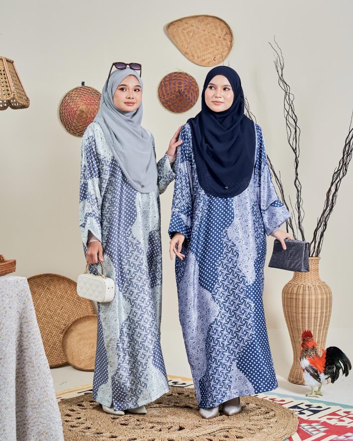 Kaftan Batik Sultanah – Jasmine Black Grey - Image 6