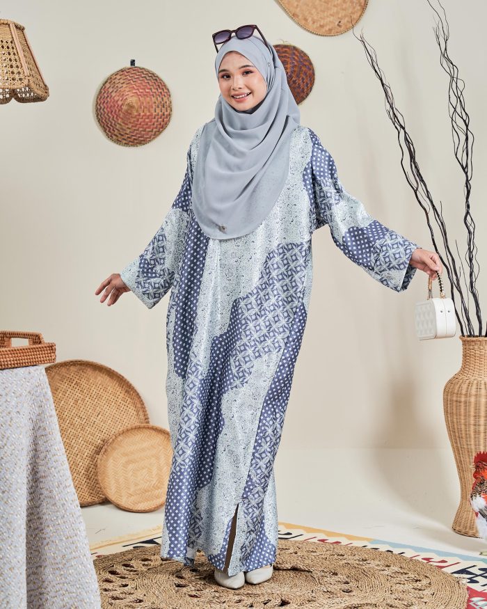 Kaftan Batik Sultanah – Jasmine Greyish Mint