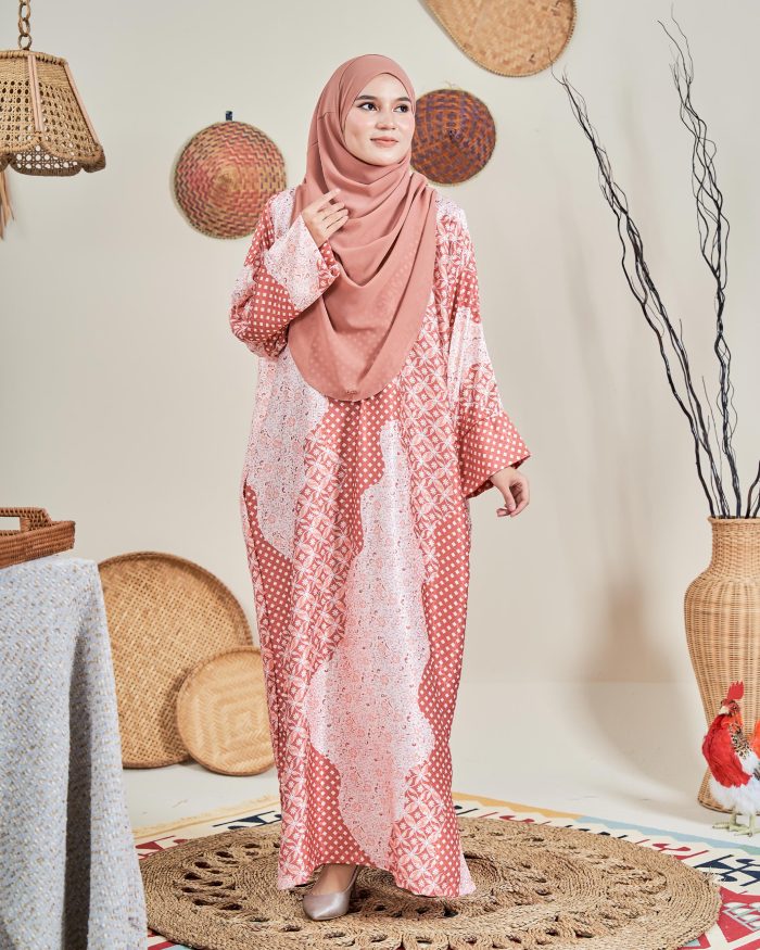 Kaftan Batik Sultanah – Jasmine Rust Orange