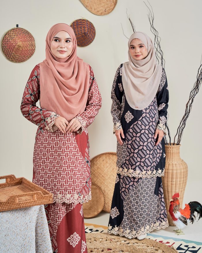 Baju Kurung Moden Batik Sulam Sultanah 10.0 Kids - Kartika Blush Pink - Image 4