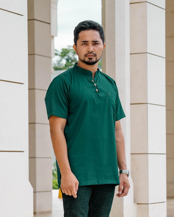 Kurta Eeman Hombre X Luvla - Emerald Green - Image 3