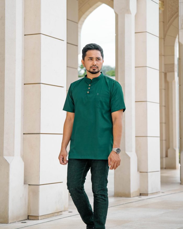 Kurta Eeman Hombre X Luvla - Emerald Green - Image 5
