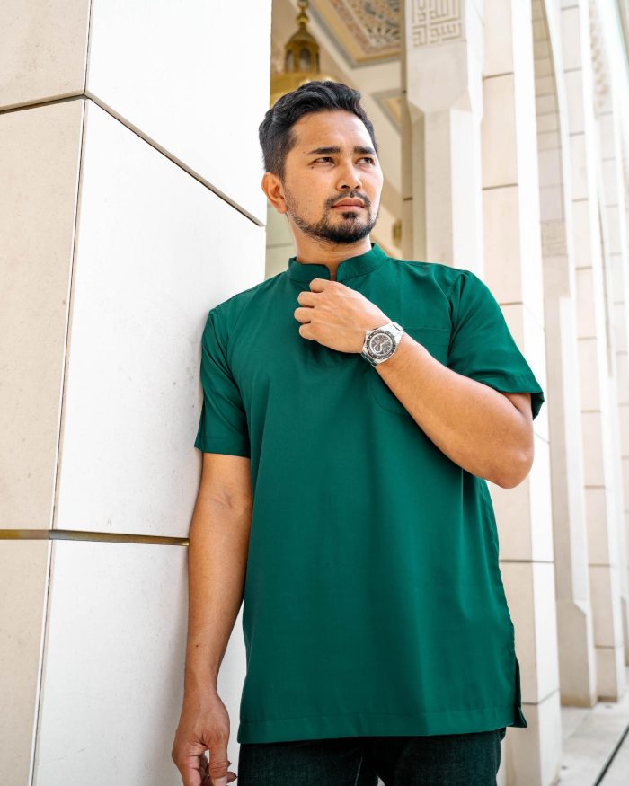 Kurta Eeman Hombre X Luvla - Emerald Green - Image 6