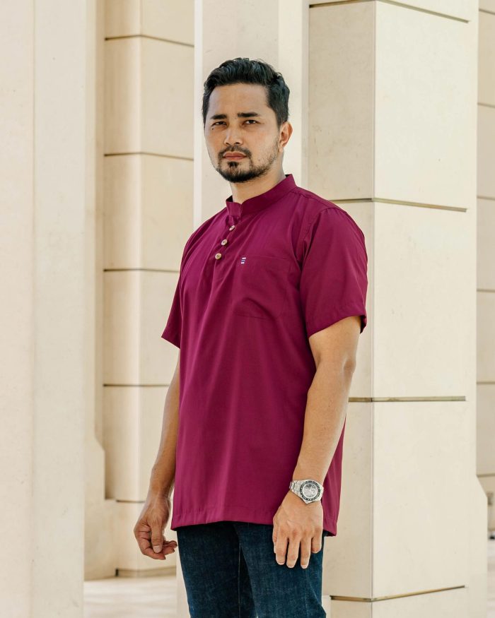 Kurta Eeman Hombre X Luvla - Maroon - Image 3