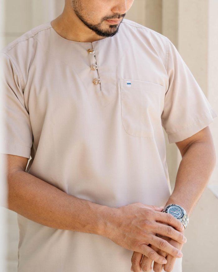 Kurta Saufi Hombre X Luvla - Royal Beige - Image 2