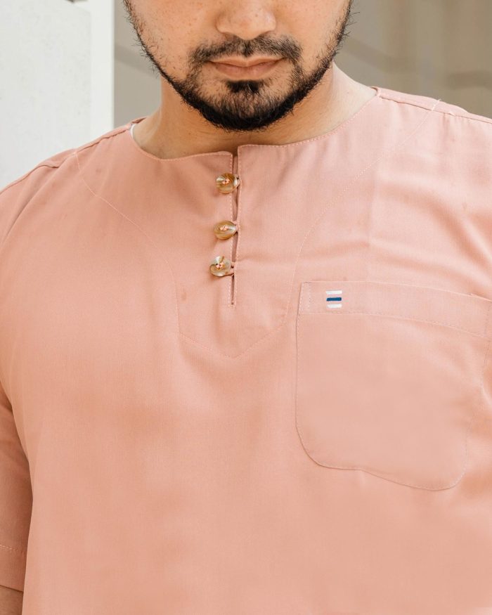 Kurta Saufi Hombre X Luvla - Salmon - Image 2