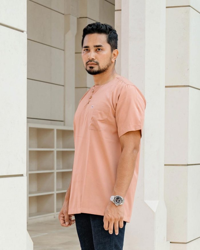 Kurta Saufi Hombre X Luvla - Salmon - Image 3
