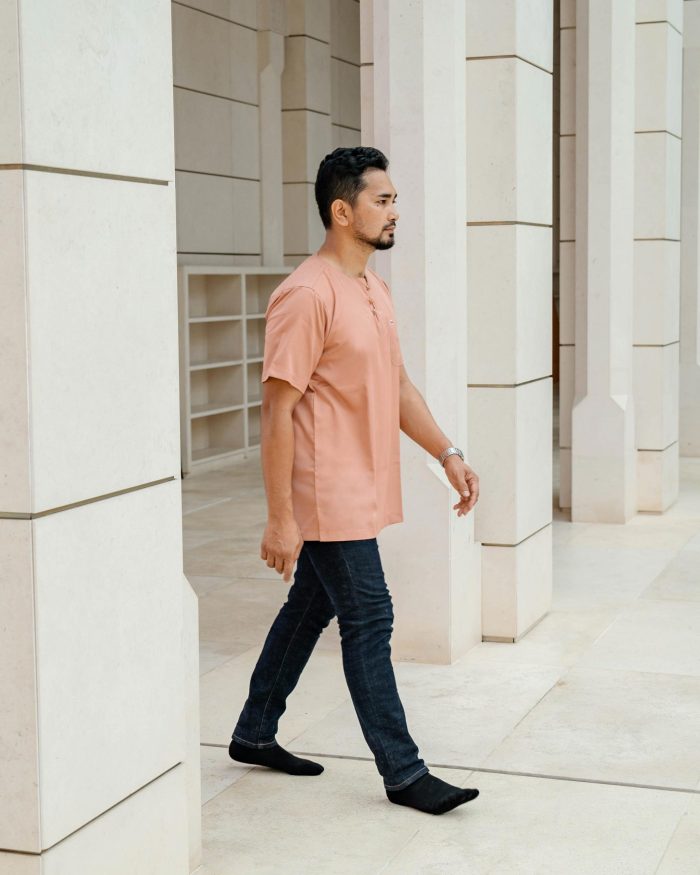 Kurta Saufi Hombre X Luvla - Salmon - Image 4