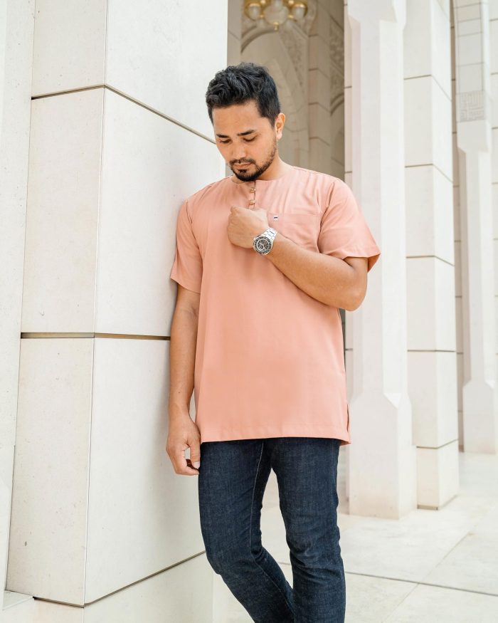 Kurta Saufi Hombre X Luvla - Salmon - Image 6
