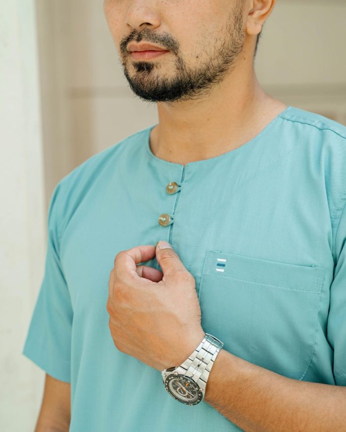 Kurta Saufi Hombre X Luvla - Turqoise - Image 2
