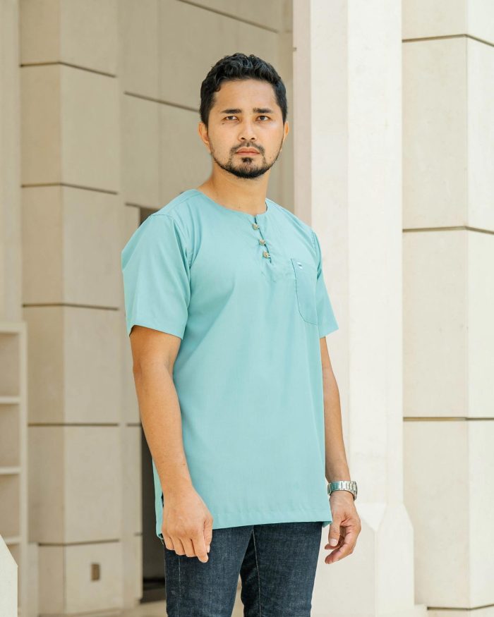 Kurta Saufi Hombre X Luvla - Turqoise - Image 4