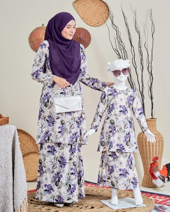 Baju Kurung Pahang Laura 12.0 - Cosmos Cream - Image 6