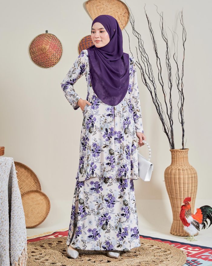 Baju Kurung Pahang Laura 12.0 - Cosmos Cream - Image 3