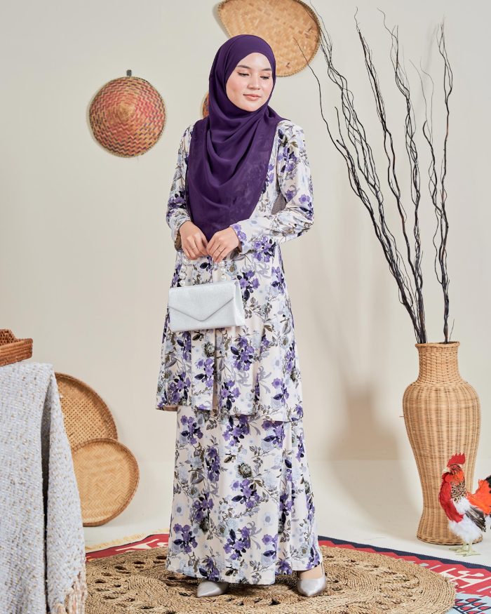 Baju Kurung Pahang Laura 12.0 - Cosmos Cream - Image 2