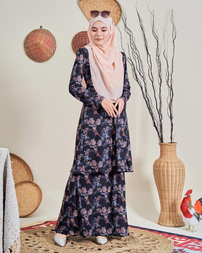 Baju Kurung Pahang Laura 12.0 - Lila Black