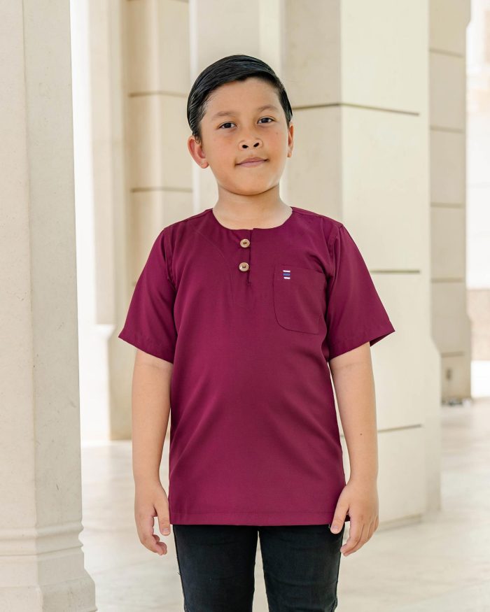 Kurta Saufi Kids Hombre X Luvla - Maroon