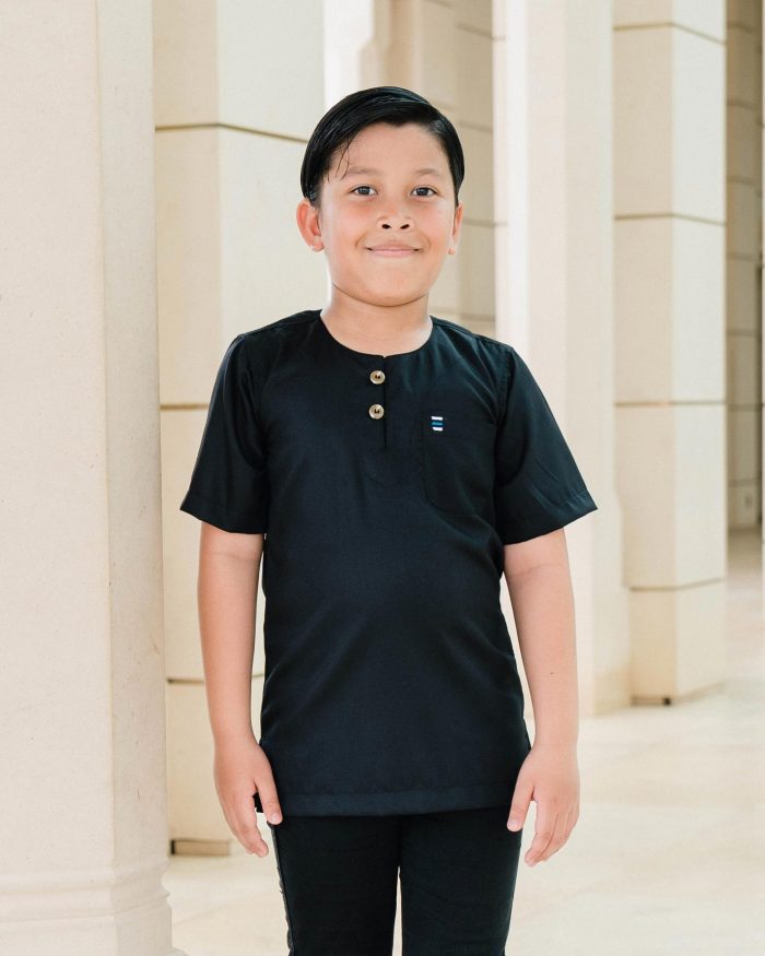 Kurta Saufi Kids Hombre X Luvla - Matte Black