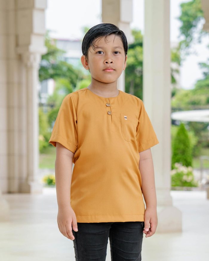 Kurta Saufi Kids Hombre X Luvla - Mustard]