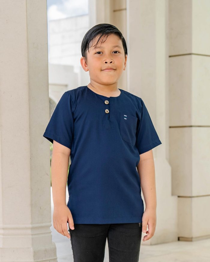 Kurta Saufi Kids Hombre X Luvla - Navy Blue