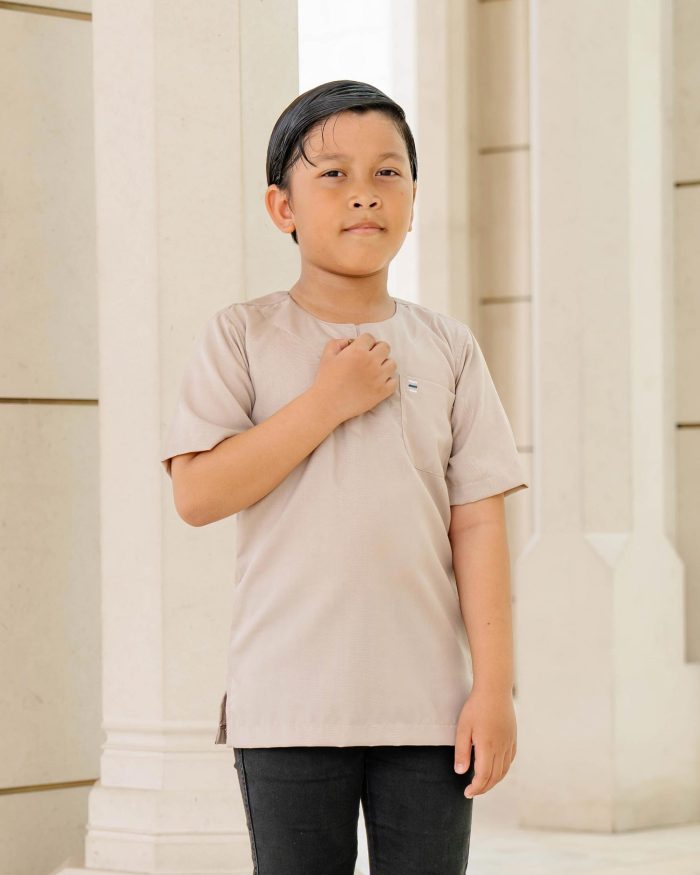 Kurta Saufi Kids Hombre X Luvla - Royal Beige - Image 6