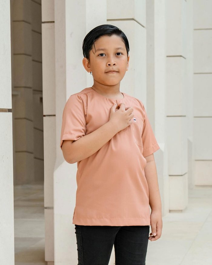 Kurta Saufi Kids Hombre X Luvla - Salmon - Image 3