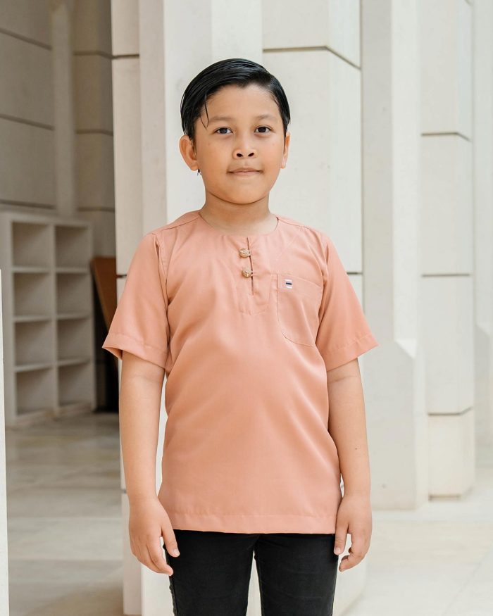 Kurta Saufi Kids Hombre X Luvla - Salmon - Image 4