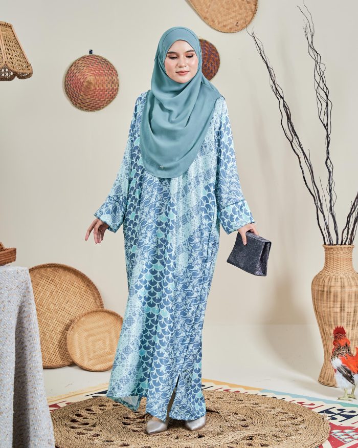 Kaftan Batik Sultanah – Zahra Turqoise Blue
